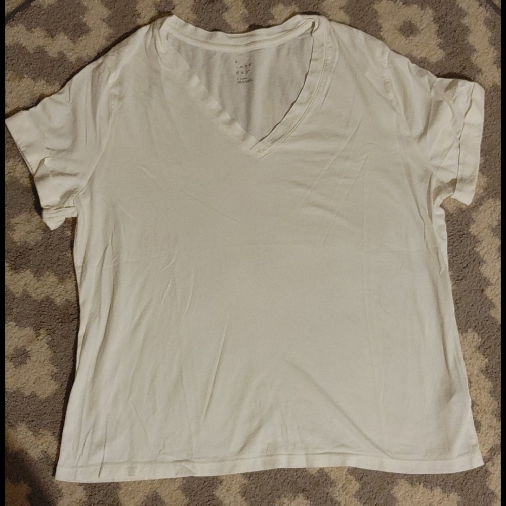 A New Day V neck Tee